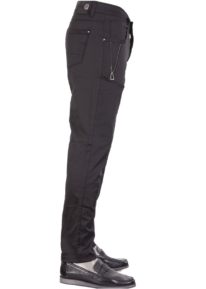 Black Side "V-Zipper" Tech Pants