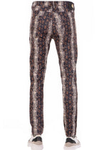 Brown Snake Pattern Knit Pants