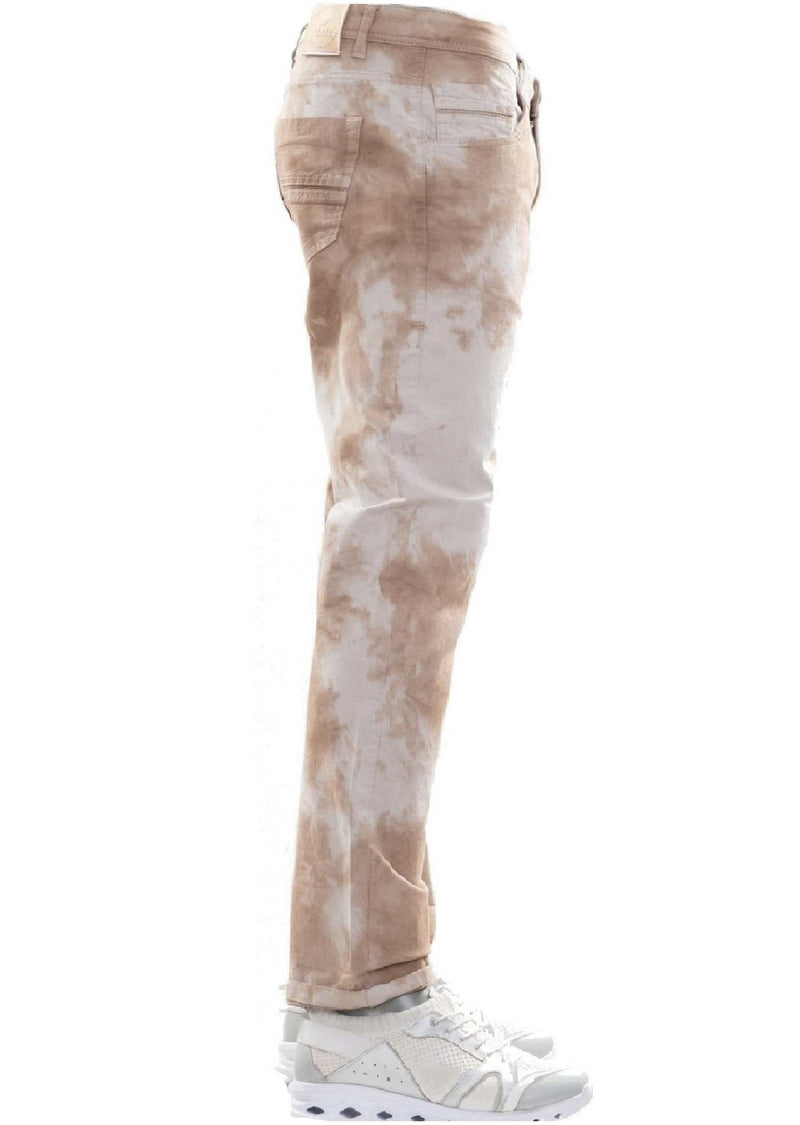 Brown Tie Dye Stretchy Pants