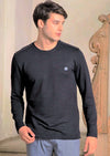 Navy Brush Tech Long Sleeve Tee