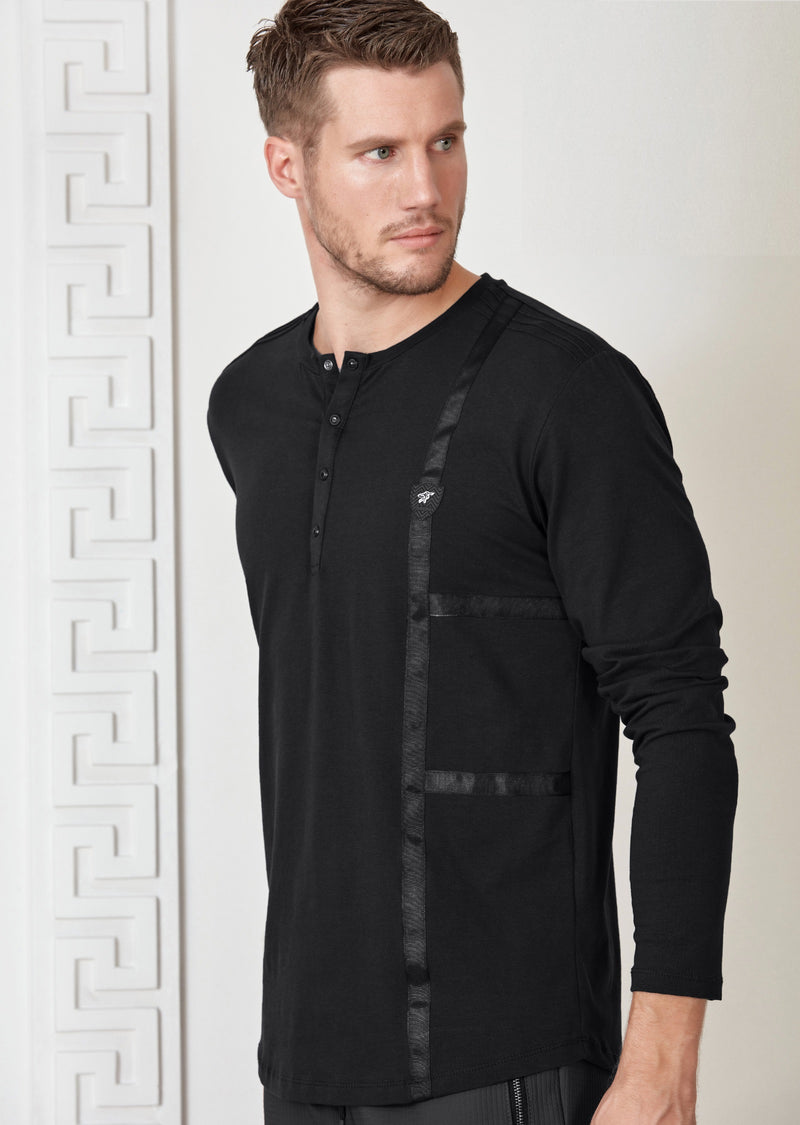 Black Ribbon Long Sleeve Tee