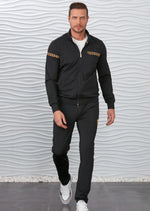 Black Gold Embroidery 2-pieces Tracksuit