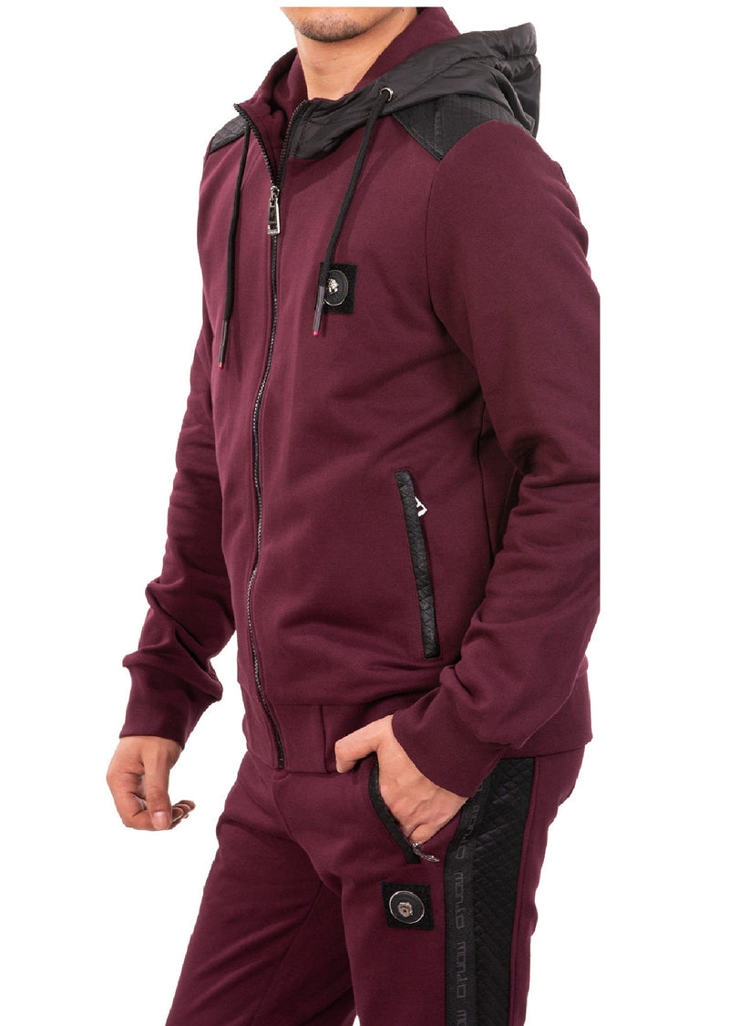 Burgundy Luxury 2-pieces Tracksuit