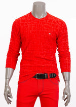 Red Luxe "Letters" Knit Sweater