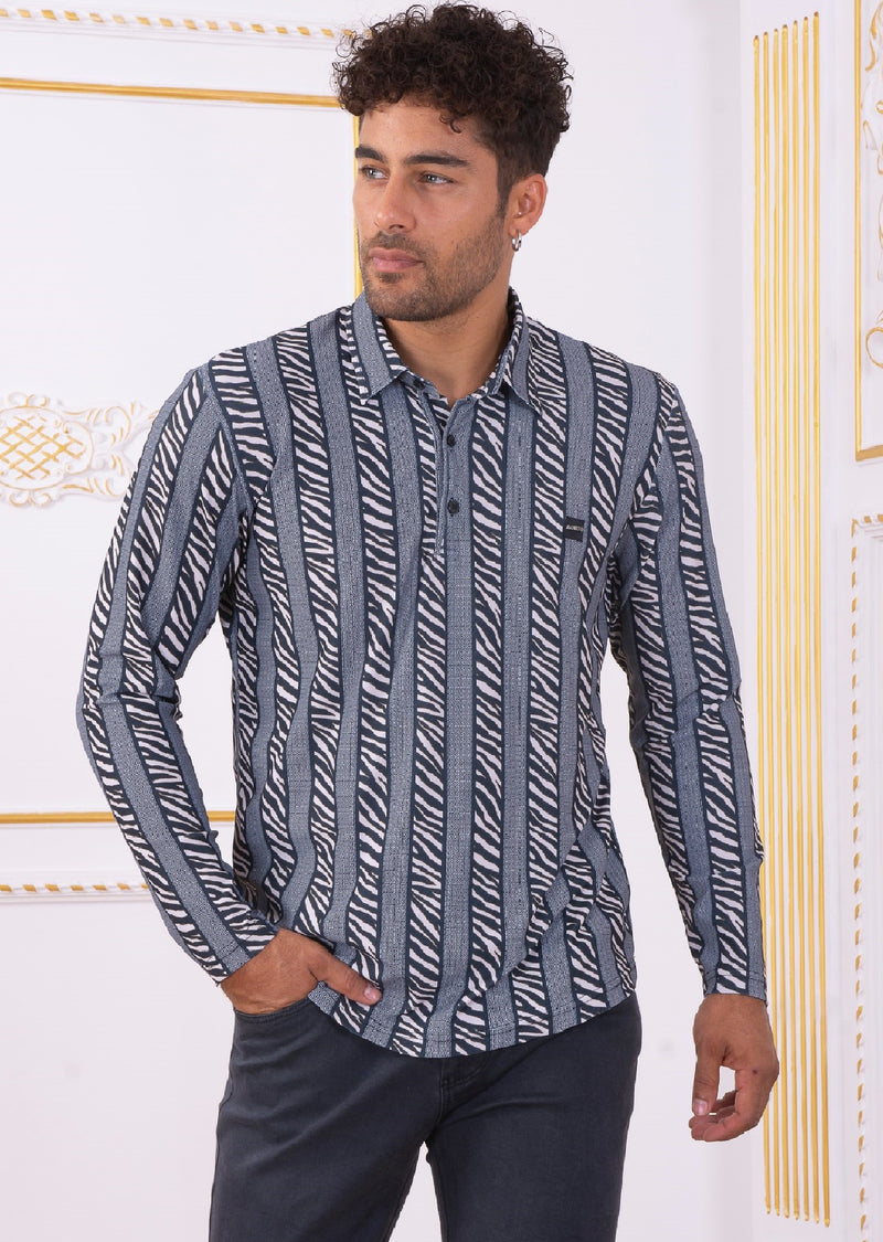 Black Zebra Meander Polo