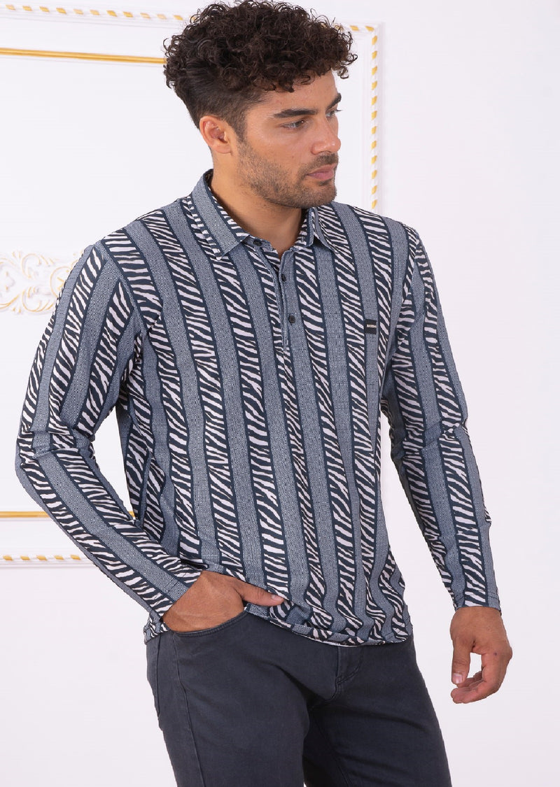 Black Zebra Meander Polo