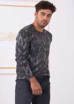 Gray Snake Trace Sweater