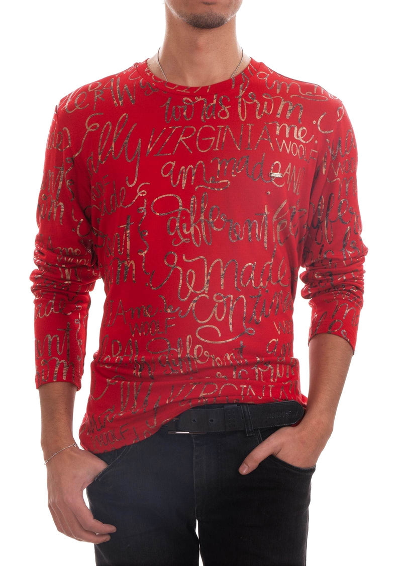 Red Gold "Words" Sweater