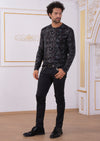 Black Snake Print Sweater