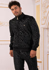 Black Leopard Velvet 2-pcs Tracksuit