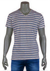 Off-White Blue Stripe Luxury Cotton Tee