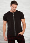 Black Metal Stud Ribbon Tee