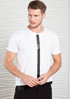 White Metal Stud Ribbon Tee