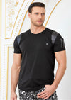 Black Sleeve Pocket Zipper Tee