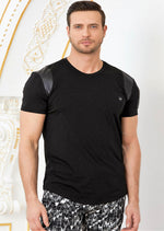 Black Sleeve Pocket Zipper Tee