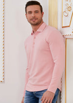 Pink Moisture-Wicking Tech Polo