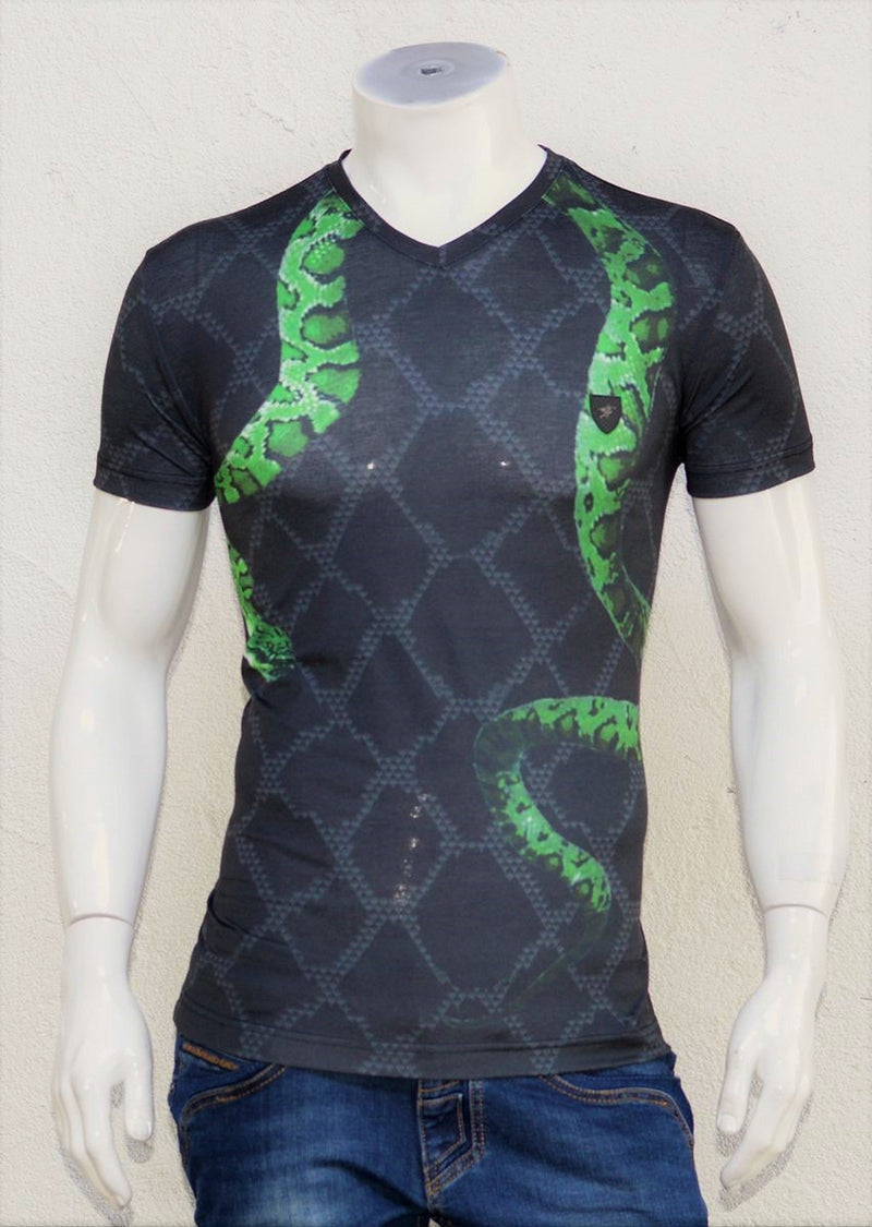 Black Snake Print Tee