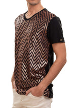 Black Bronze Zigzag Tech Tee