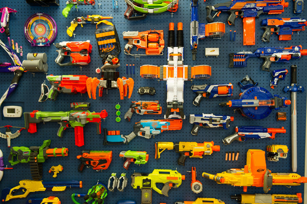 nerf gun wall rack