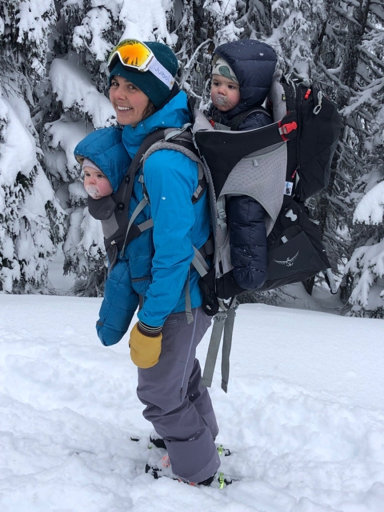 Backcountry skiing with babies. Photo: Jasmin Caton.