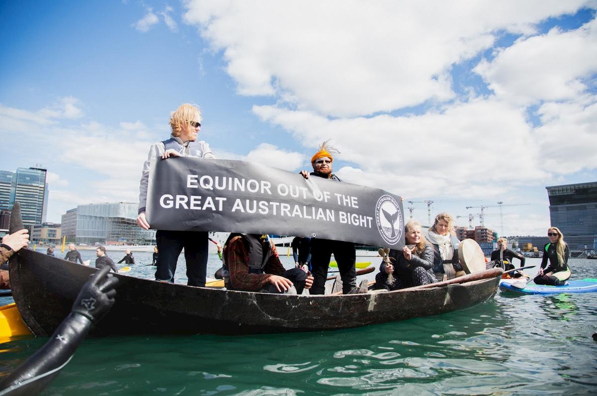 Taking the protest to Equinor's doorstep: Oslo, Norway.