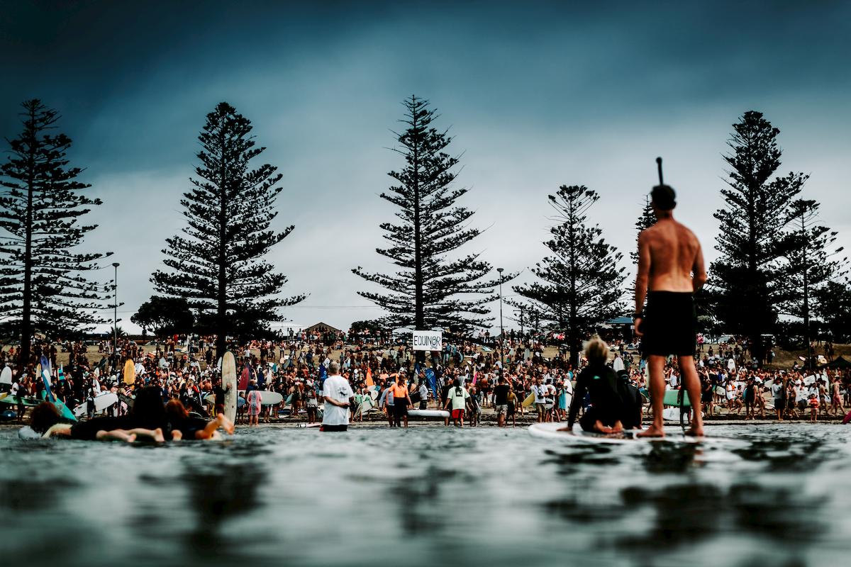 From the heart of the second, National Day of Action, paddle-out in Torquay. Photo: Ed Sloan.