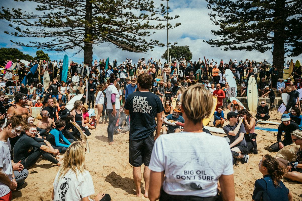 At the Torquay paddle-out in November 2019. Photo: Jarrah Lynch.