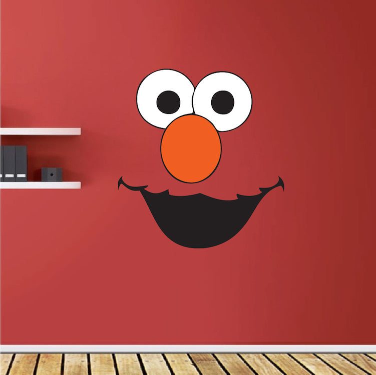 Elmo Face Wall Decal Sticker Kids Sesame Street Room Decor