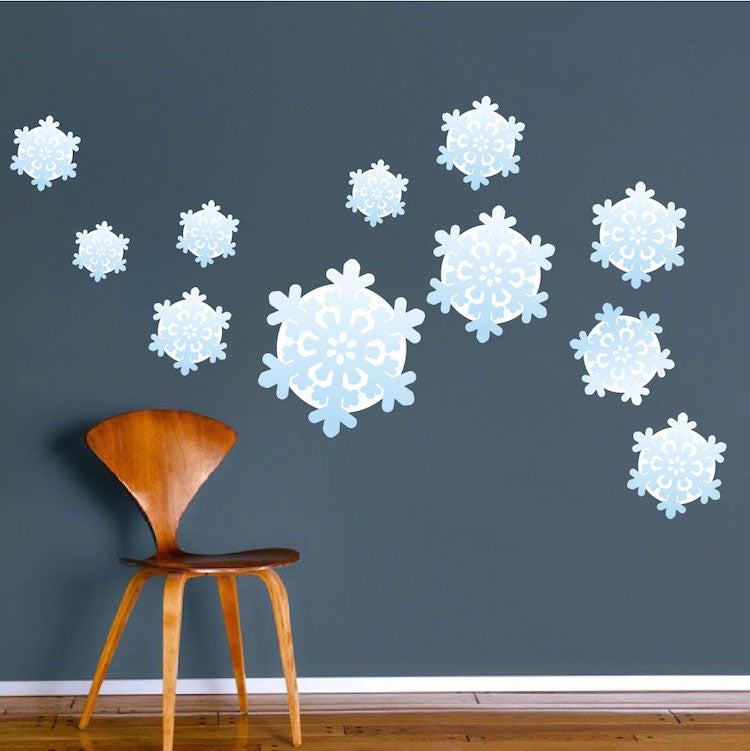 100 Snowflake stickers Snowflake wall sticker, Christmas wall decoration