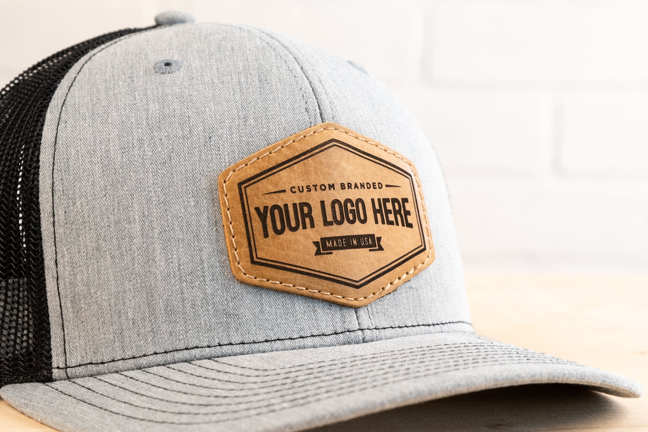 Custom Blank Genuine Leather Patches for Hats with Your Customized