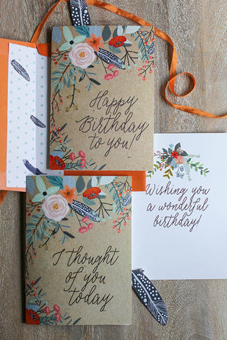 pretty printable floral birthday cards