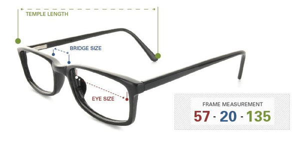 three measurements for glasses