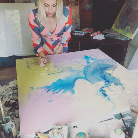 Jessika in her studio