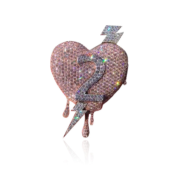 Luv is rage 2 pendant necklace chain in diamond as seen on LIL UZI VER