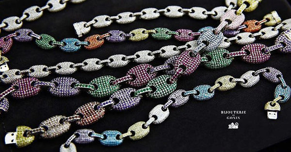 rainbow gucci link chain