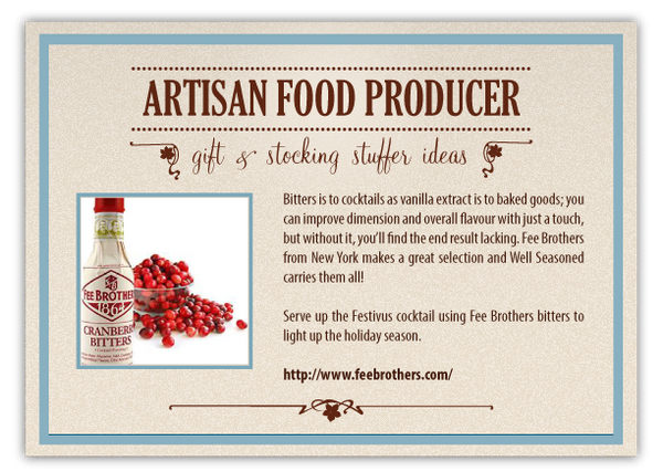 Day 9 Featured Ingredient: Cranberry  Bitters | 2013 12 Days of Recipes | Well Seasoned, a gourmet food store in Langley BC