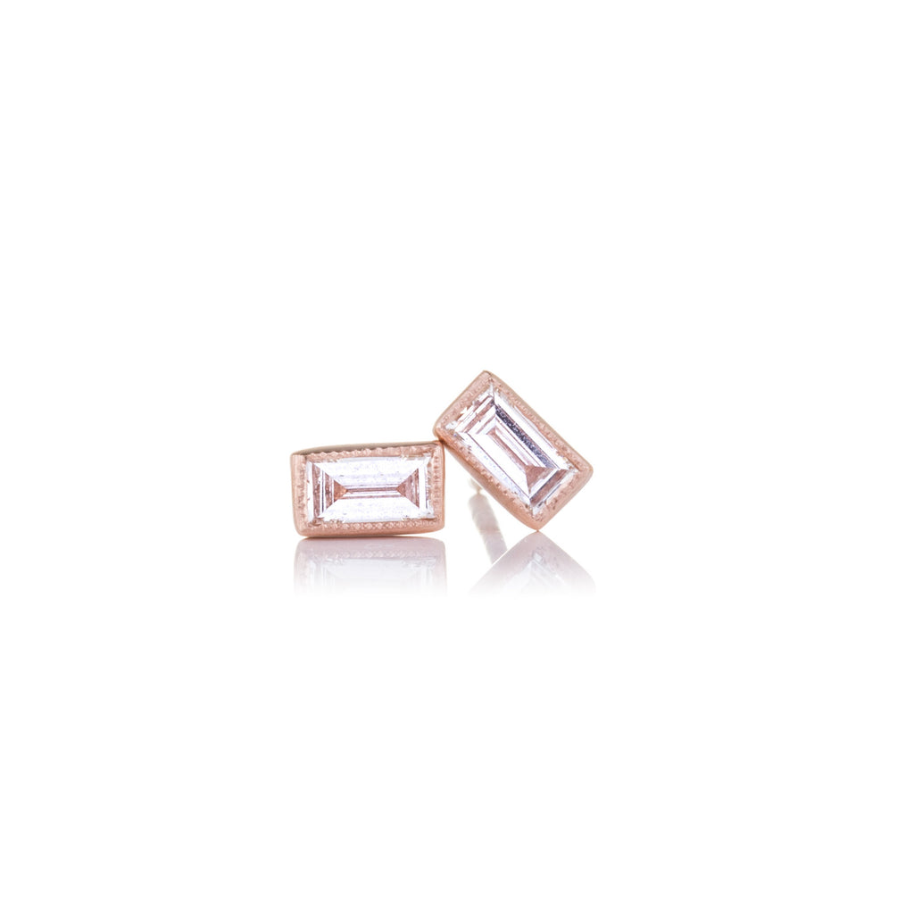 rose gold post earrings