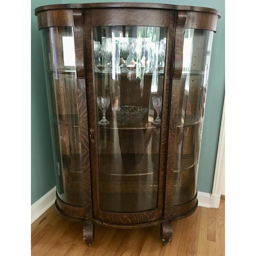 bubble glass china cabinet