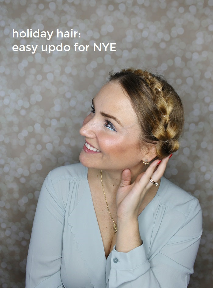 Holiday Hair Easy Updo For New Year S Eve Darcy Apparel