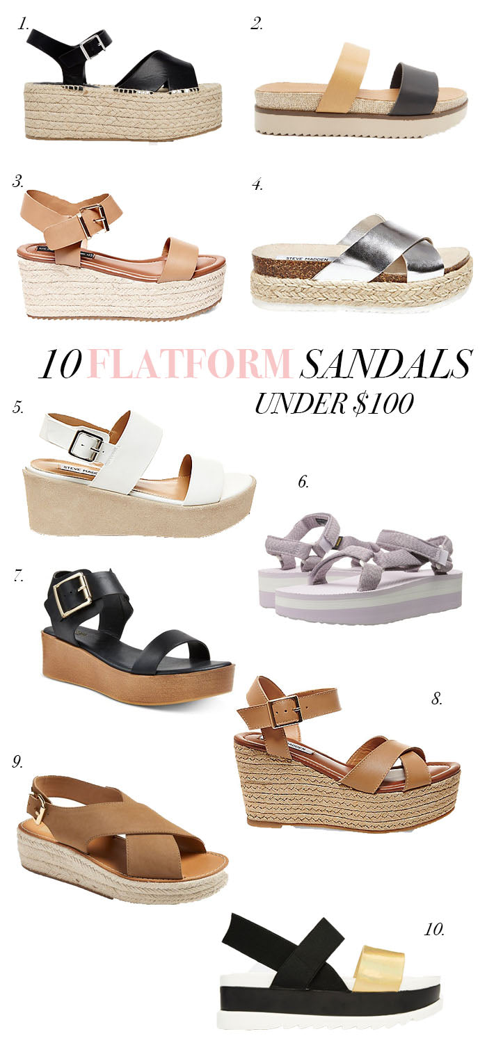 10 Flatform Sandals Under $100 - Darcy 