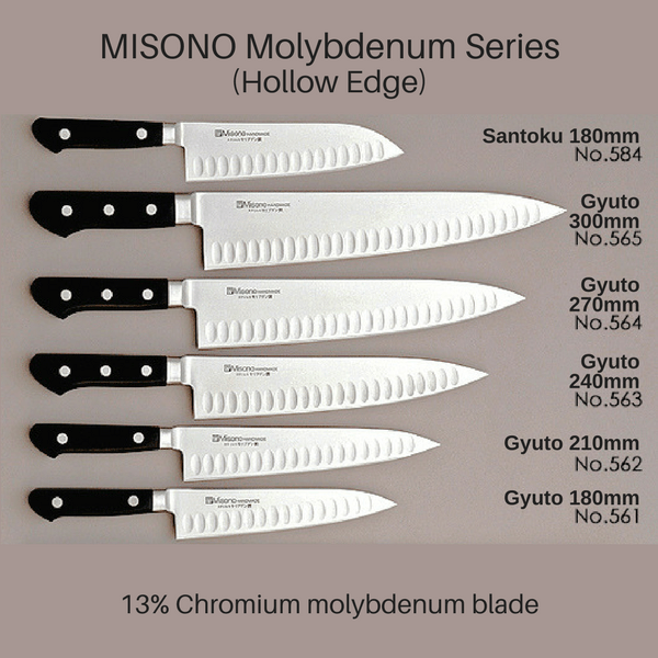 Misono Molybdenum Gyuto Knife Hollow Edge Globalkitchen Japan