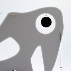 Closeup of L'Éléphant - The Elephant - Modern Art Stabile Sculpture by AtomicMobiles.com