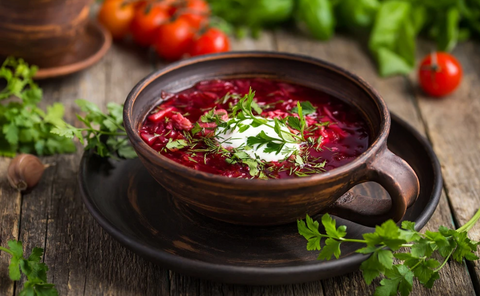Traditional Borscht In Your Clay Pot
