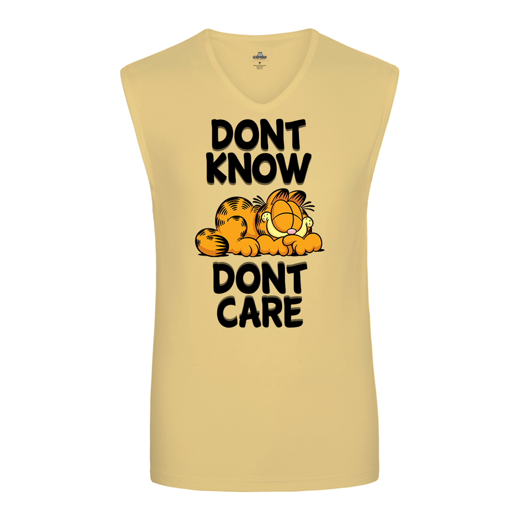 Dont Know Dont Care Sleeveless T-Shirt-Garfield-GalaxT