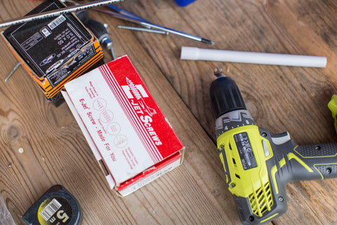 tools on a wooden table