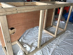 Ford Transit Van conversion - raised bed install backing 2 - #vanlife