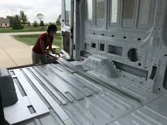 Ford Transit van conversion - van build floor install - cutting rigid max - #vanlife