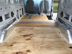 Ford Transit van conversion - van build floor installation - subfloor - #vanlife