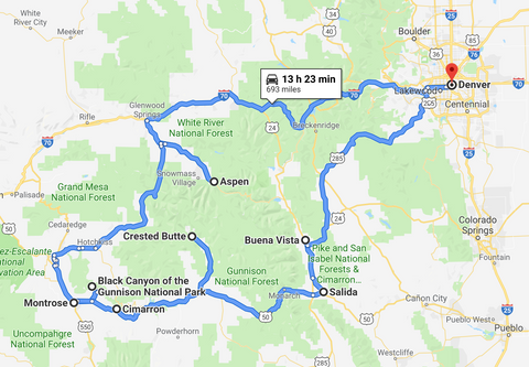 Colorado Road Trip Map - Seek Dry Goods Journal