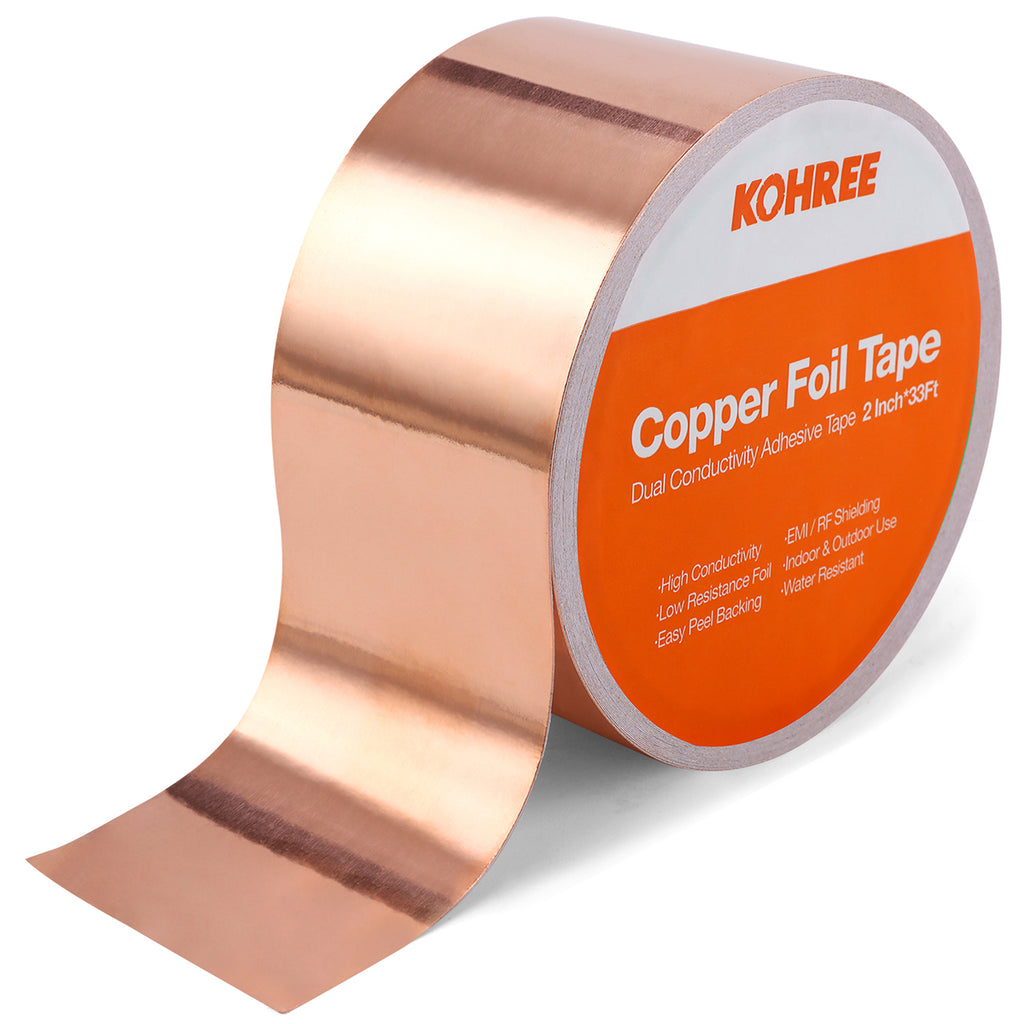 FT 50mmx3m EMI Copper Foil Shielding Tape Conductive Self Adhesive Barrier 